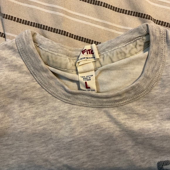 Abercrombie & Fitch Ezra Fitch Large Tee grey/oatmeal - Picture 1 of 3